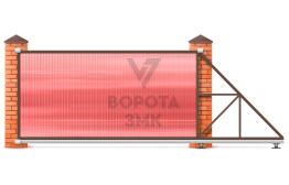 Дачные раздвижные ворота 2000×3000 ЗМК-7324
