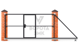 Откатные ворота каркас труба 2250×2800 ЗМК-7672